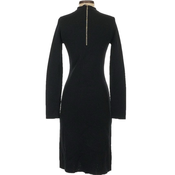 NWT Eliza J Black Choker Stretch Knit Long Sleeve Bodycon Dress - Picture 5 of 9